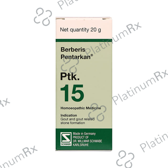 Dr Willmar Schwabe Germany Berberis Pentarkan Ptk. 15 Tablet