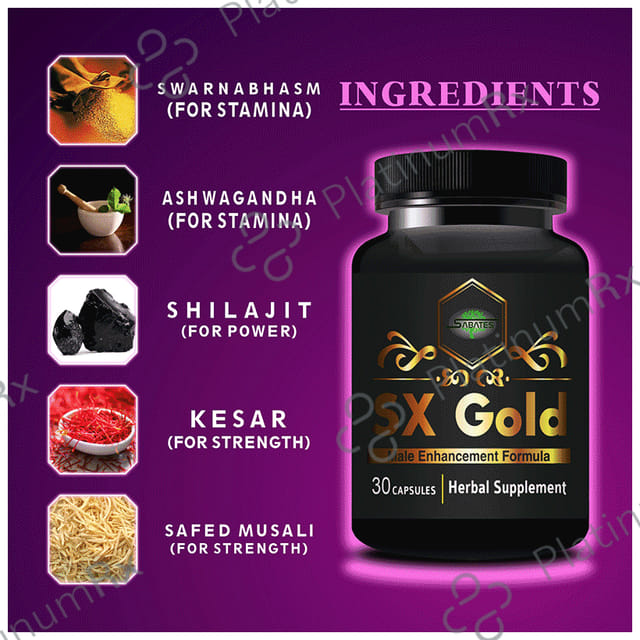 Sabates SX Gold Male Enhancement Formula Capsule 30 capsules