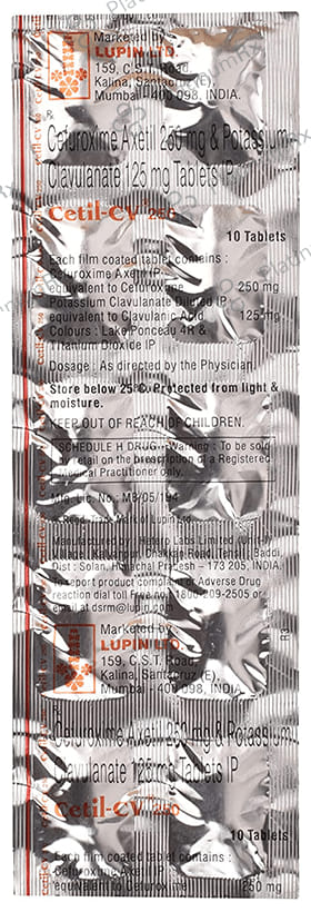 Cetil CV 250/125mg Tablet 10s