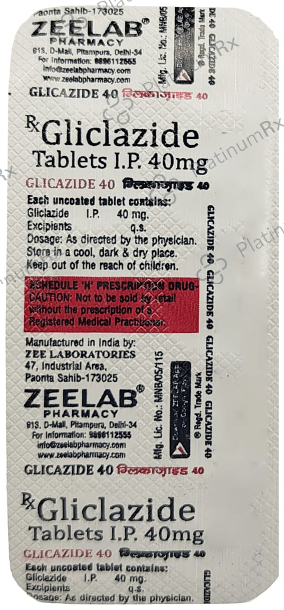 Glicazide 40mg Tablet 10s