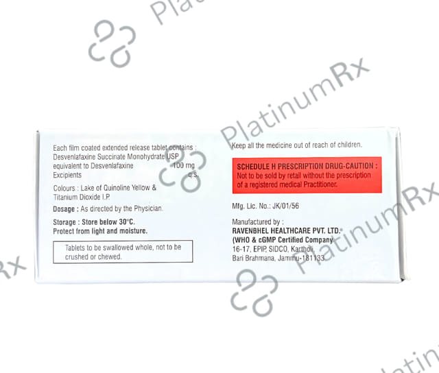 Dvenafax 100mg Tablet ER 10s