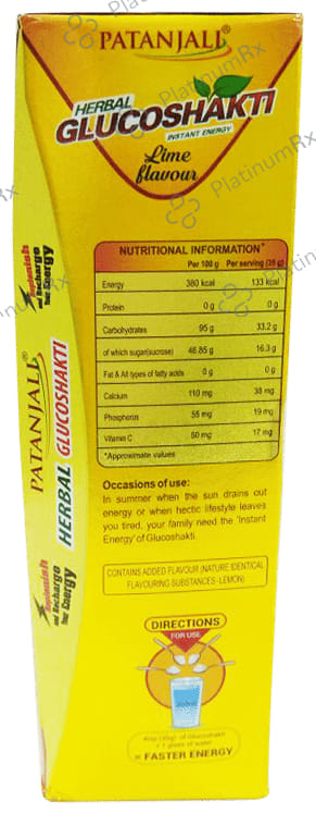 Patanjali Ayurveda Herbal Glucoshakti (200+50) Gm Lime