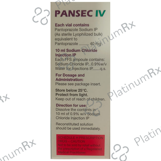 Pansec 40mg Injection 10ml