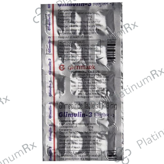 Glimulin 3mg Tablet 15s