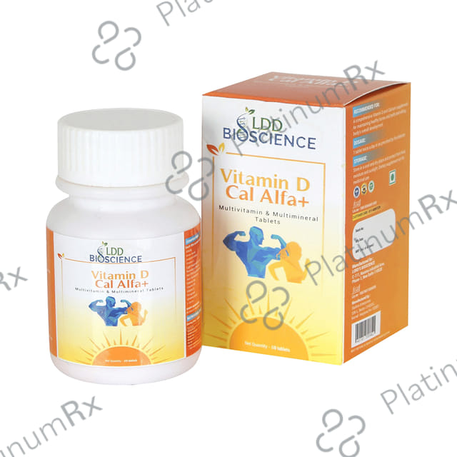 LDD Bioscience Vitamin D Cal Alfa+ - Multivitamin & Multimineral for Healthy Bones & Teeth - Tablet 60 Tablet