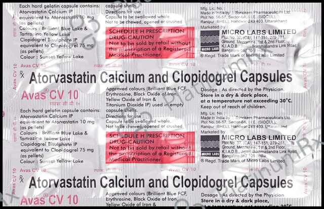 Avas CV 10/75mg Capsule 10s