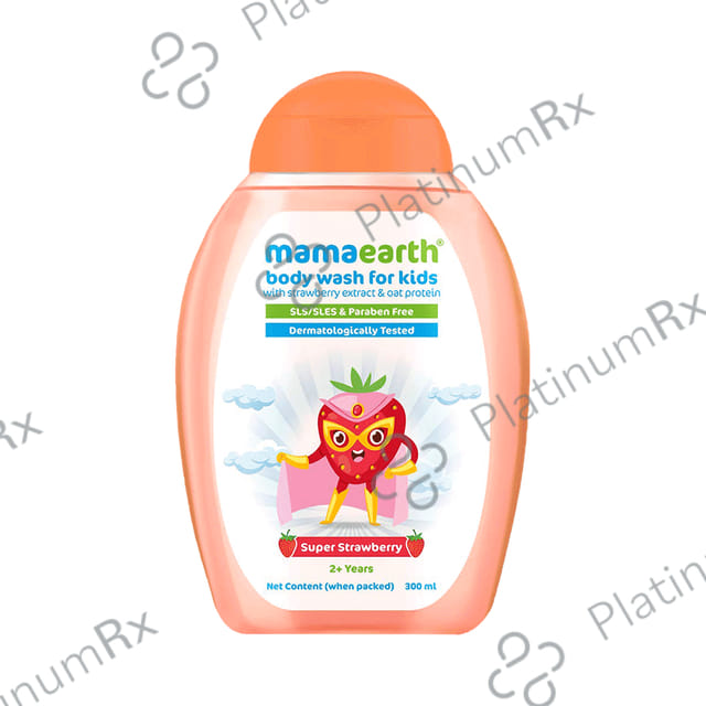 Mamaearth Body Wash for Kids with Strawberry Extract & Oat Protein