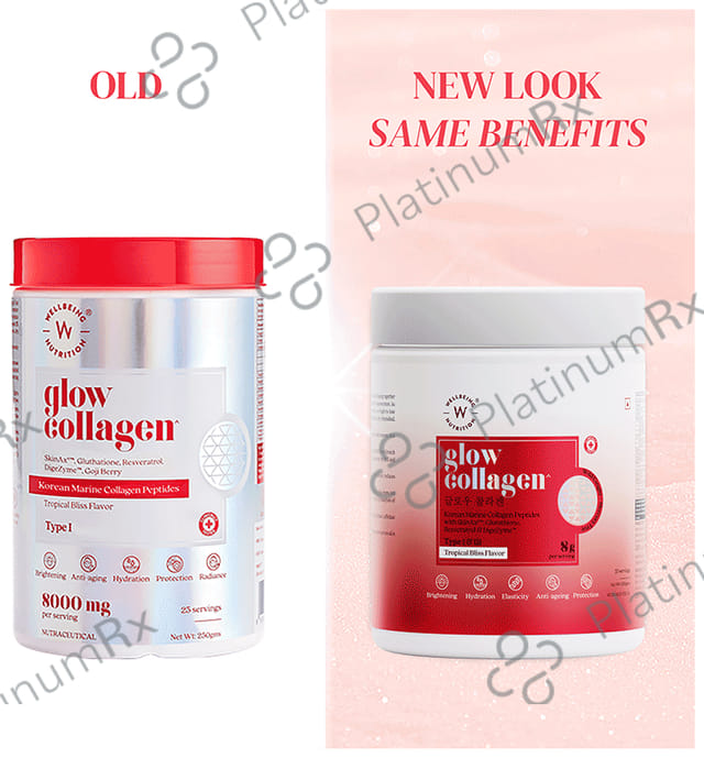 Wellbeing Nutrition Glow Marine Collagen for Skin Health Tropical Bliss