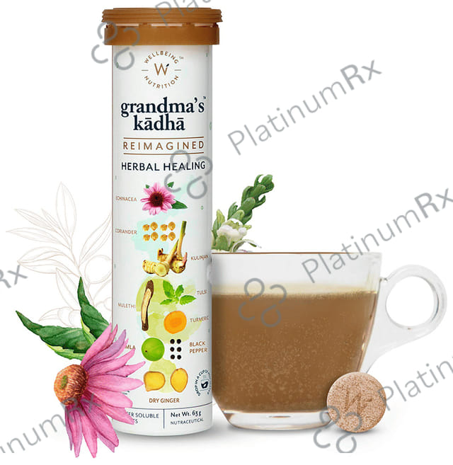 Wellbeing Nutrition Grandma's Kadha - Herbal Healing Water Soluble Tablet (15 Each) 1 Bottle