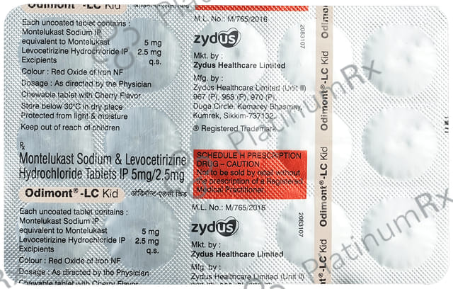 Odimont LC Kid 2.5/5mg Tablet 15s