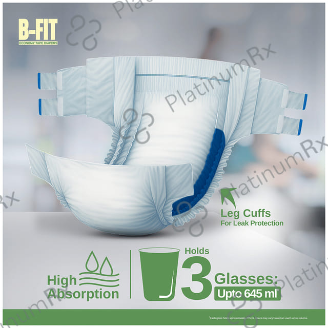 B Fit Economy Adult Diaper Large 10s