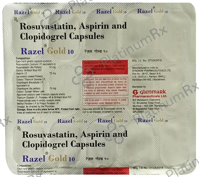 Razel Gold 10/75mg Capsule 15s