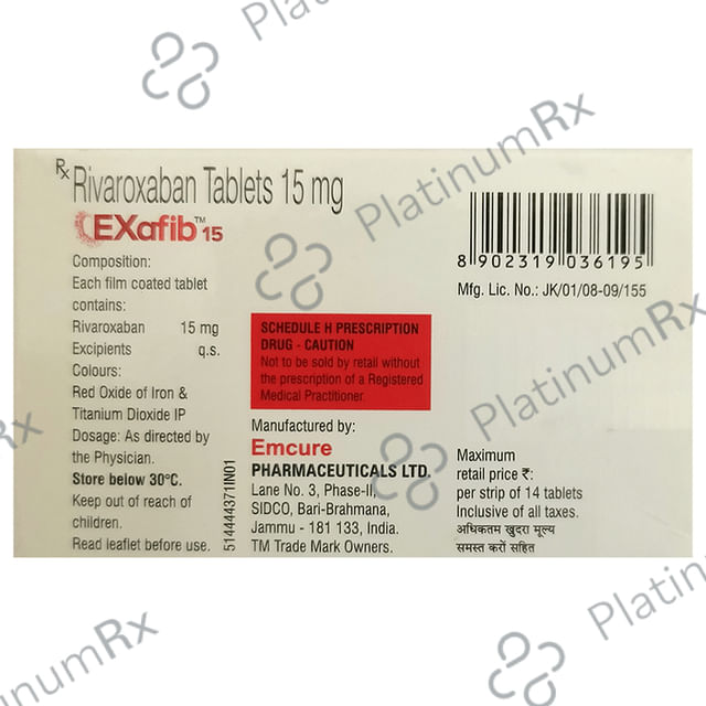Exafib 15mg Tablet 14s