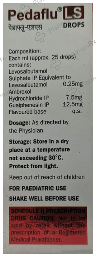 Pedaflu-LS Junior Oral Drops Raspberry