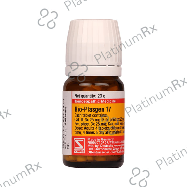 Dr Willmar Schwabe Germany Bio-Plasgen 17 Tablet