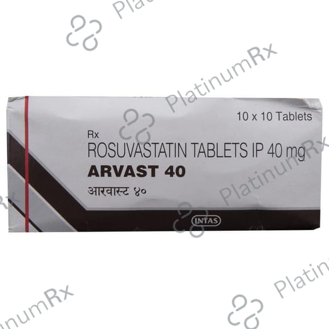 Arvast 40mg Tablet 10s