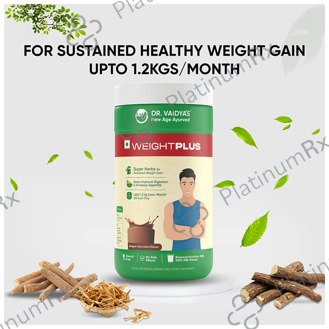 Dr. Vaidya's Weight Plus Powder Belgian Chocolate