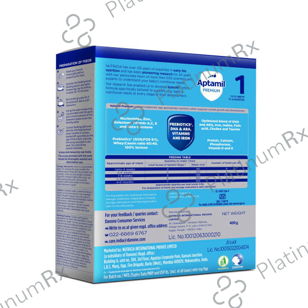 Aptamil Premium 1 Powder 400gm