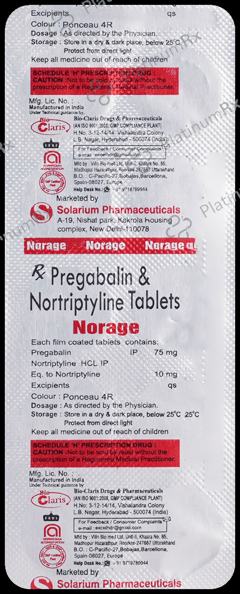 Norage 75mg/10mg Tablet