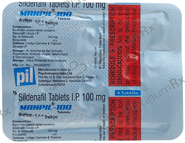 Manpil 100mg Tablet 4s
