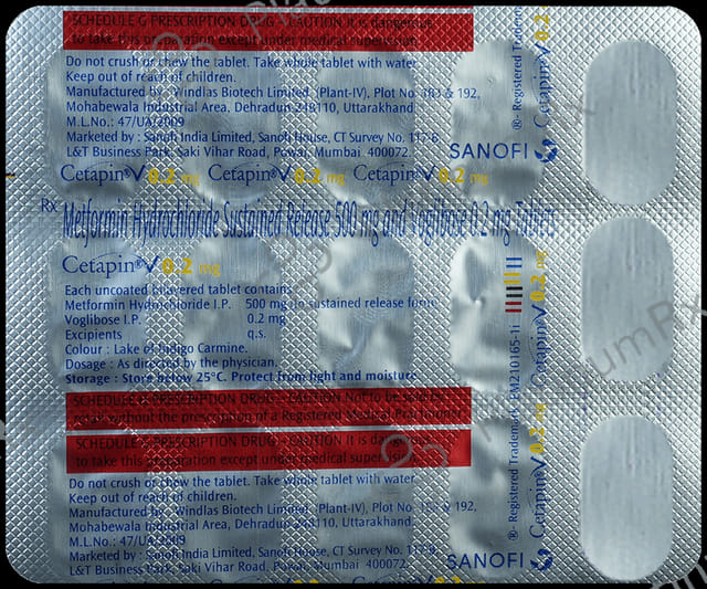 Cetapin V 500/0.2mg Tablet SR 15s