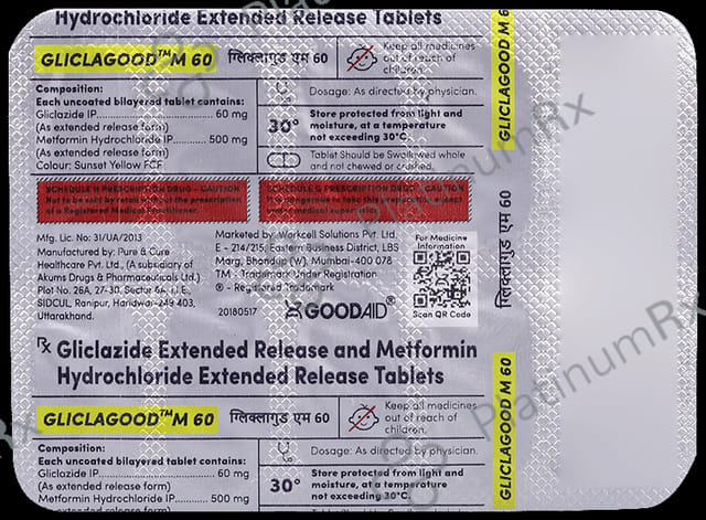 Gliclagood M 60/500mg Tablet ER 10s