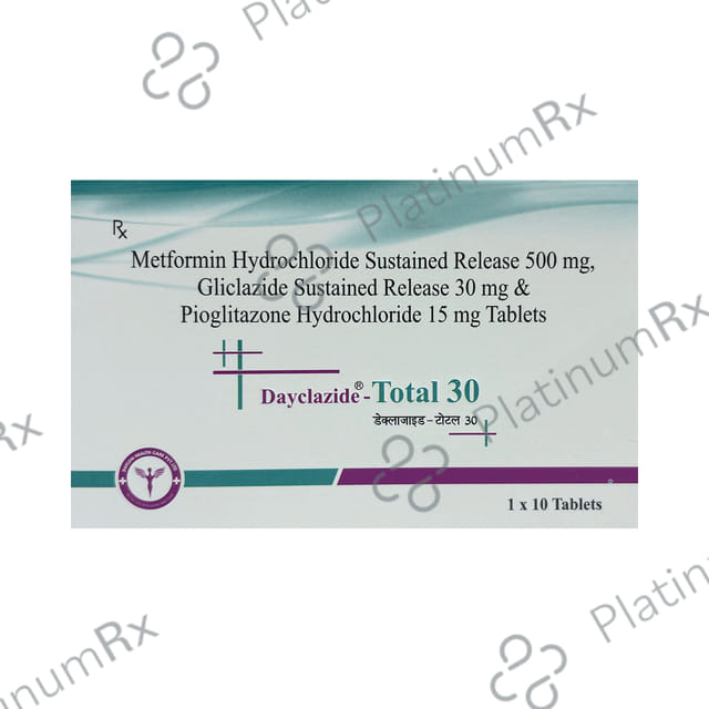 Dayclazide Total 30mg/15mg/500mg Tablet SR
