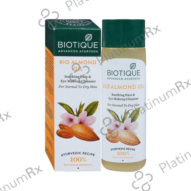 Biotique Bio Almond Oil Soothing Face & Eye Makeup Cleanser For Normal To Dry Skin