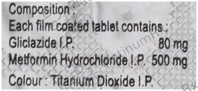 Gliza MF 80/500mg Tablet 10s