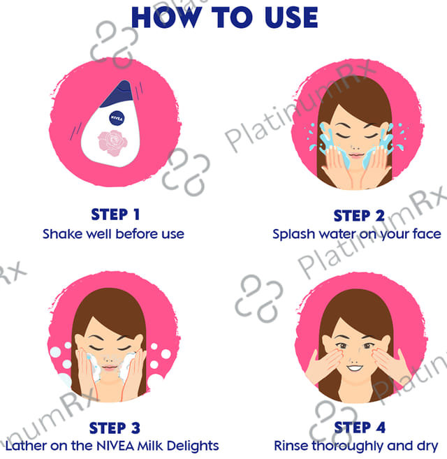 Nivea Milk Delights Sensitive Skin-Caring Rosewater Face Wash 100 ml