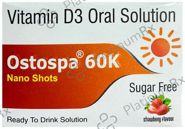 Ostospa 60K Nano Shot Strawberry Sugar Free Oral Solution 5ml