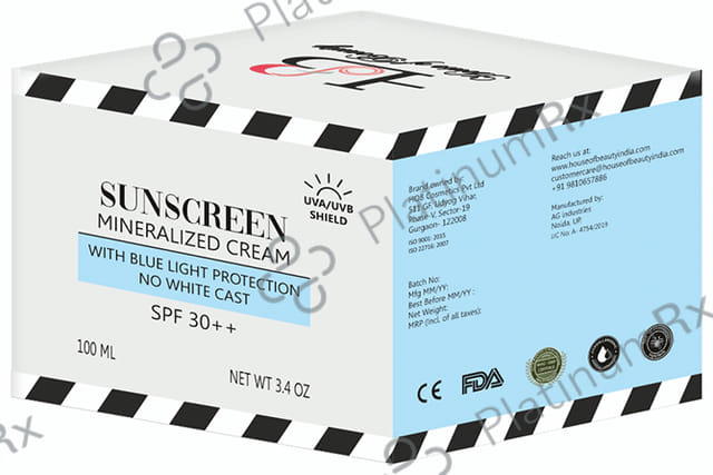 House of Beauty Sunscreen Mineralized Cream with Blue Light Protection SPF 30++