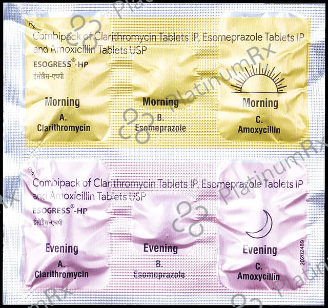 Esogress HP Combipack 750/500/40mg Tablet 1s