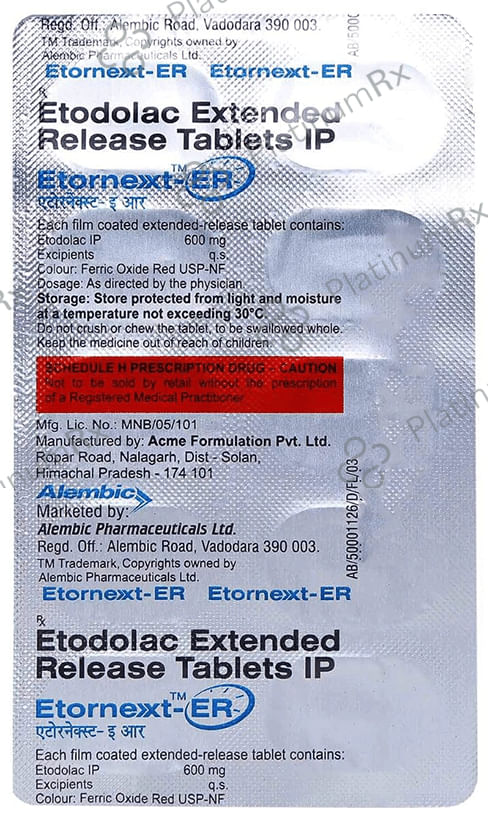 Etornext ER 600mg Tablet 10s
