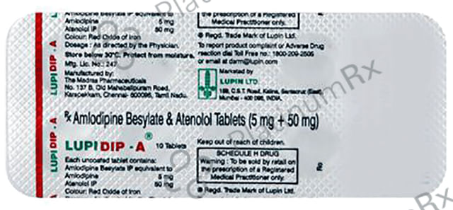 Lupidip A 5/50mg Tablet 10s