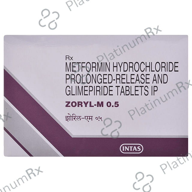 Zoryl M 0.5/500mg Tablet PR 20s