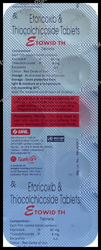 Etowid TH 60/4mg Tablet 10s