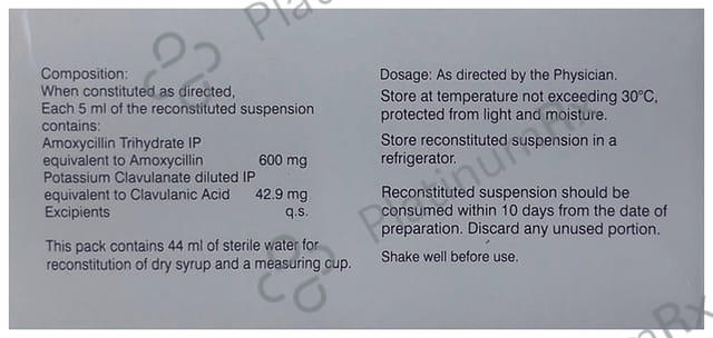 Moxclav ES 600/42.9mg Oral Suspension 50ml