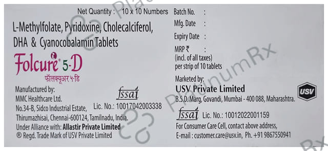 Folcure 5 D Tablet 10s