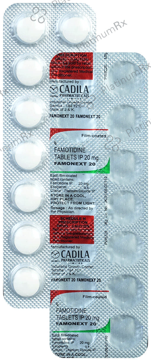 Famonext 20mg Tablet 14s