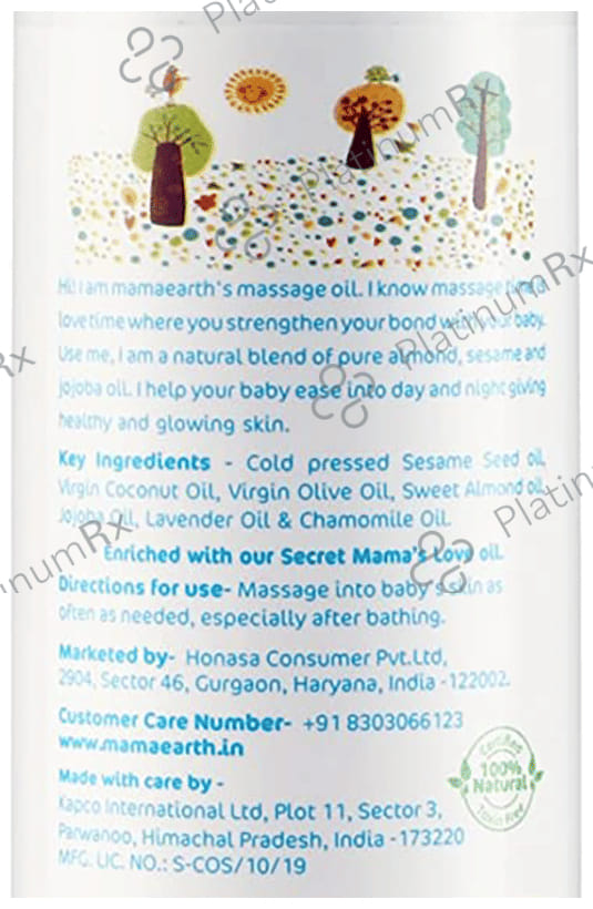 Mamaearth Bby Soothing Massage Oil 100ml