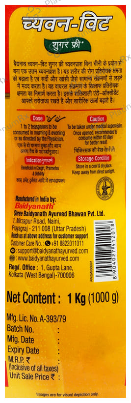 Baidyanath Noida Chyawan Vit Sugarfree Chyawanprash 1kg