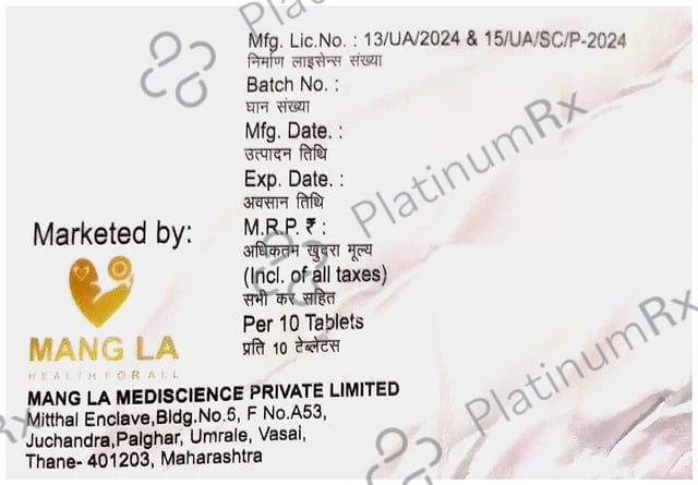 Mangesic 10/250mg Spas Tablet 10s