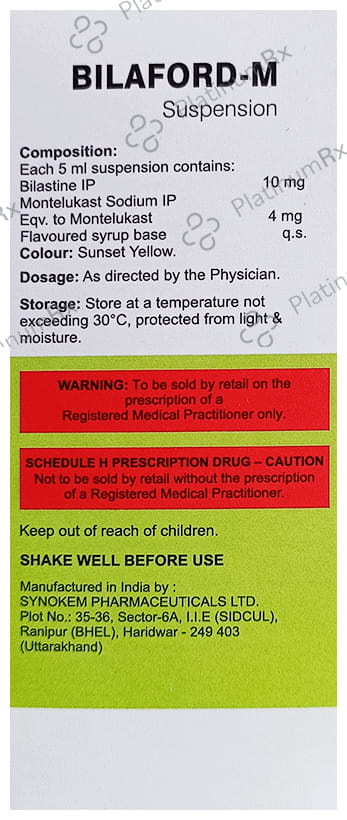 Bilaford M 4/10mg Syrup 60ml