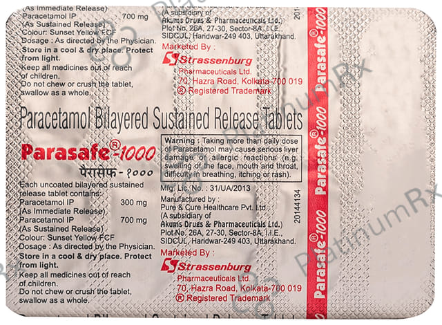 Parasafe 1000 Tablet SR