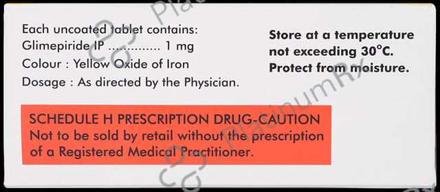Diapride 1mg Tablet 30s