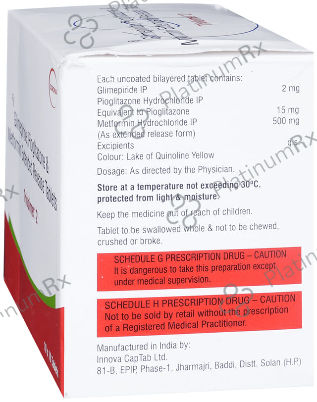 Triobimet 2/500/15mg Tablet ER 10s