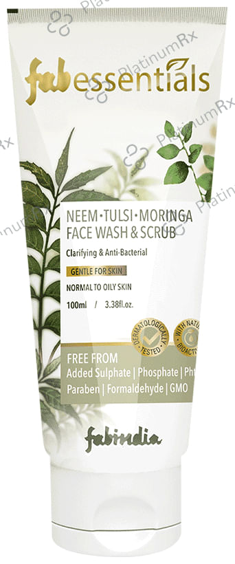 Fabessentials Neem, Tulsi and Moringa Facewash & Scrub