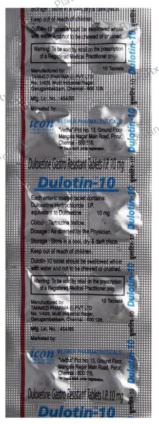 Dulotin 10mg Tablet 10s