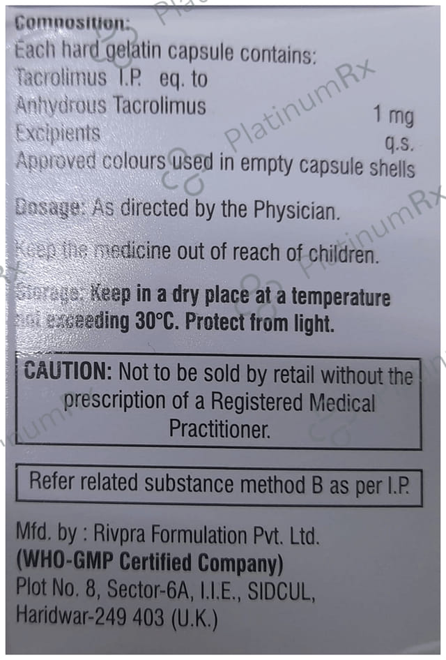Tacroriv 1mg Capsule